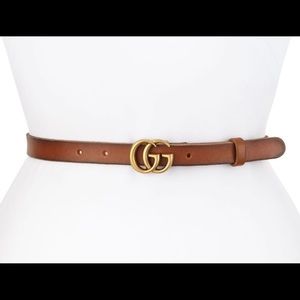 Gucci Leather Belt with Double G Buckle